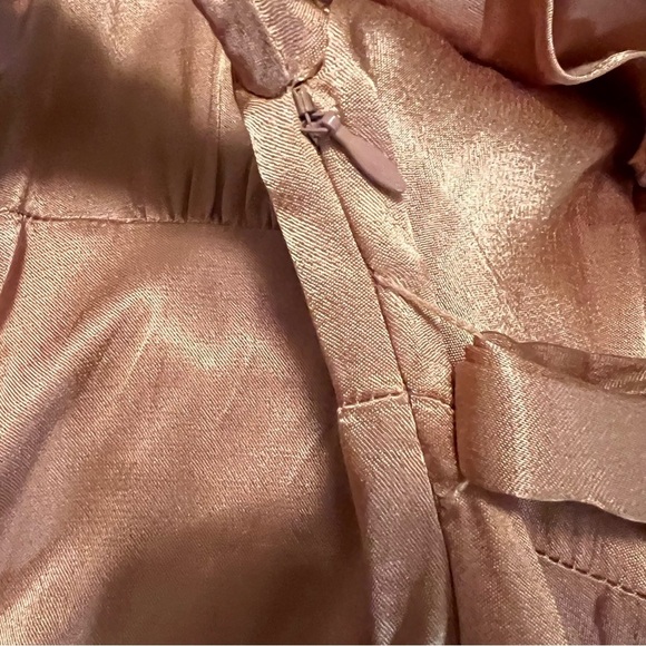 SAYLOR Daria Satin Mini Dress in Blush M Waist Tie - Picture 10 of 13